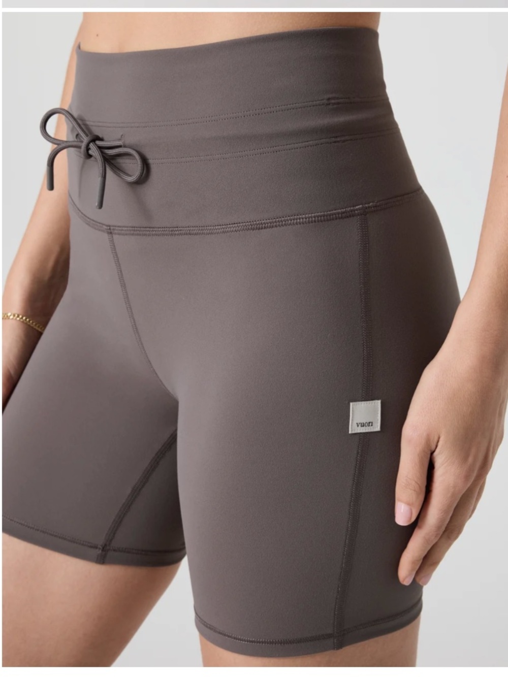 Vuori Daily Bike Hi-Rise Short, 5" Inseam, Chia, Size Large